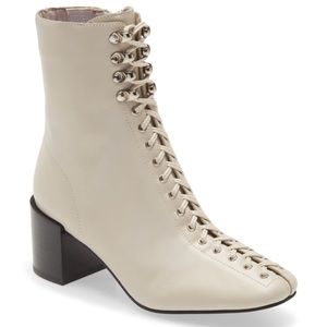 Jeffrey Campbell Belmondo-2 lace up boots in ICE. Never worn.